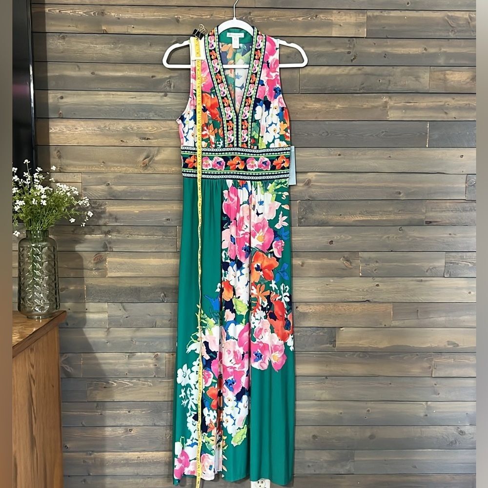 New London Times V-Neck Sleeveless Floral Maxi Dress Women’s Size 6 - Picture 9 of 14